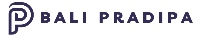 Blue Minimalist Initial P Letter Logo